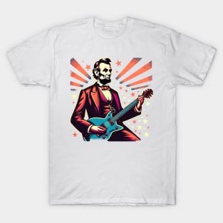 Abe's Emancipation Jam: The Lincoln Country Rocker T-Shirt